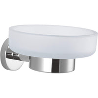 DWBA Glass Soap Dish / Soap Saver Holder Wall Mounted. Chrome