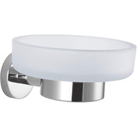DWBA Wall Round Bathroom Soap Dish Holder Tray Soap Holder, Soap Saver, Glass