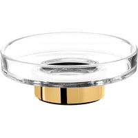 DWBA Round Bathroom Soap Dish Holder Tray Soap Holder, Soap Saver, Glass