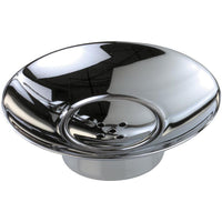 DWBA Countertop Soap Dish / Soap Saver Holder with Drain. Brass Chrome