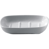 DWBA Countertop Soap Dish / Soap Saver Holder Tray, Porcelain White