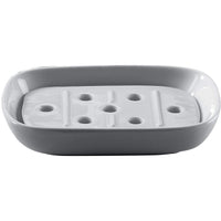 DWBA Countertop Soap Dish / Soap Saver Holder Tray with Drain, Porcelain White