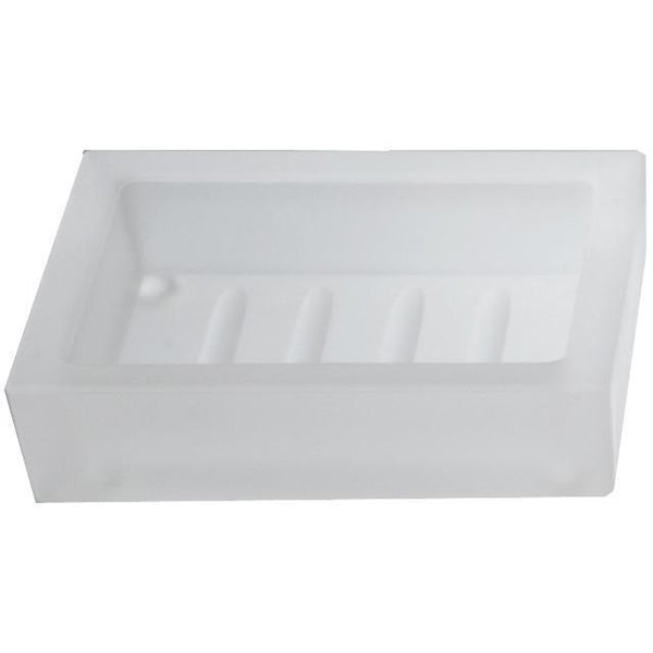 DWBA Frosted Bathroom Soap Dish Holder Tray Soap Holder Soap Saver - Glass