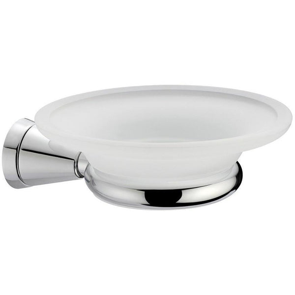 BA Miss Wall Mounted Soap Dish Holder Frosted Glass Tray Soap Holder - Brass