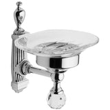 Lux Royal Swarovski Wall Mounted Soap Dish Holder Tray Soap Holder, Brass