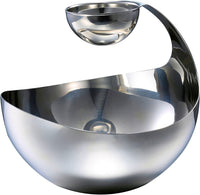 Pro Chef Kitchen Tools Stainless Steel Chips and Dip Bowl - Entertain in Style with Tiered Divided Serving Dish Holder for Dips, Appetizers, Condiments, Salsa, Salad, Dipping Sauces in Serveware