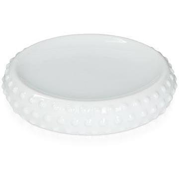 MV Pearl White Ceramic Round Soap Dish Holder Tray Soap Holder